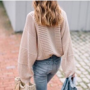 Anthropologie Cream Sweater